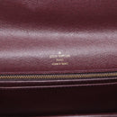 LOUIS VUITTON Taiga Leather Selenga Clutch Bag Acajou M30786 LV Auth 213434A-18