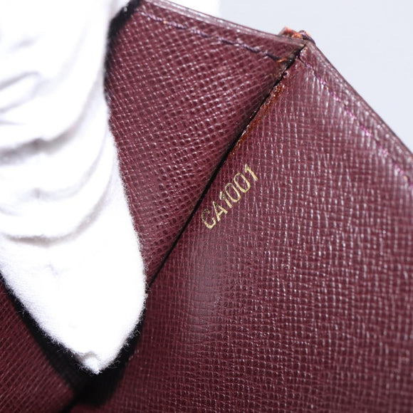 LOUIS VUITTON Taiga Leather Selenga Clutch Bag Acajou M30786 LV Auth 213434A
