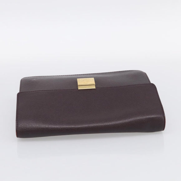LOUIS VUITTON Taiga Leather Selenga Clutch Bag Acajou M30786 LV Auth 213434A
