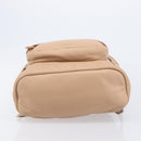 BURBERRY Backpack Leather Beige Gold Auth 213435A-11