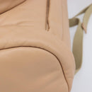 BURBERRY Backpack Leather Beige Gold Auth 213435A-12