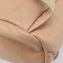 BURBERRY Backpack Leather Beige Gold Auth 213435A-14