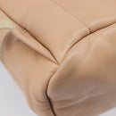 BURBERRY Backpack Leather Beige Gold Auth 213435A-15