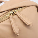 BURBERRY Backpack Leather Beige Gold Auth 213435A-18