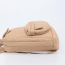 BURBERRY Backpack Leather Beige Gold Auth 213435A-5