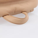 BURBERRY Backpack Leather Beige Gold Auth 213435A-7