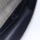 CHANEL Choco Bar Chain Shoulder Bag Canvas Gray Silver CC Auth 213438-23