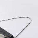 CHANEL Choco Bar Chain Shoulder Bag Canvas Gray Silver CC Auth 213438-8