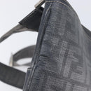 FENDI Zucca Canvas Shoulder Bag PVC Silver Black 7VA247 Auth 213441-15