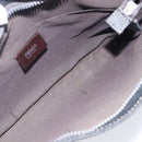 FENDI Zucca Canvas Shoulder Bag PVC Silver Black 7VA247 Auth 213441-20