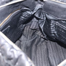 PRADA Gathered Hand Bag Leather 2way Black Gold Auth 213445V-22