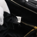 PRADA Gathered Hand Bag Leather 2way Black Gold Auth 213445V-29
