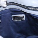 Miu Miu Matelasse Hand Bag Leather 2way Light Blue Silver Auth 213450A-20