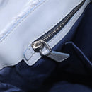Miu Miu Matelasse Hand Bag Leather 2way Light Blue Silver Auth 213450A-25