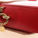 Chloe Hand Bag Leather 2way Red Gold Auth 213456M-18