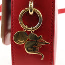 Chloe Hand Bag Leather 2way Red Gold Auth 213456M-19