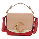 Chloe Hand Bag Leather 2way Red Gold Auth 213456M-2