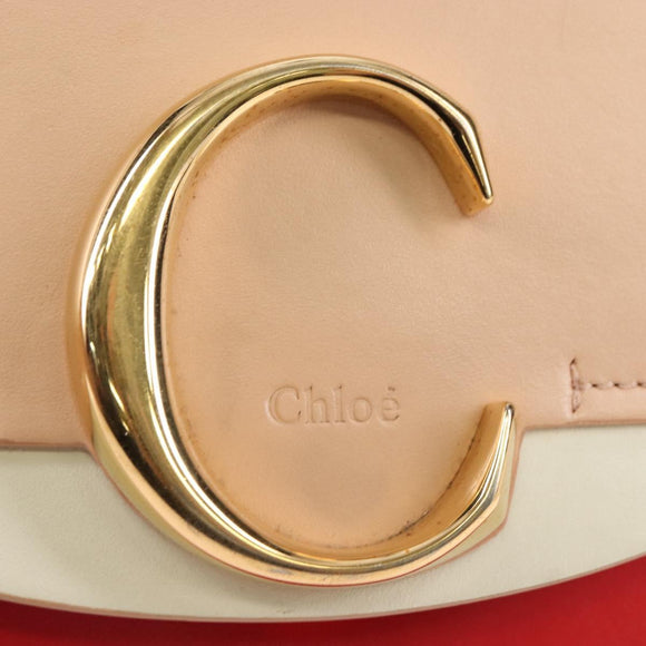 Chloe Hand Bag Leather 2way Red Gold Auth 213456M