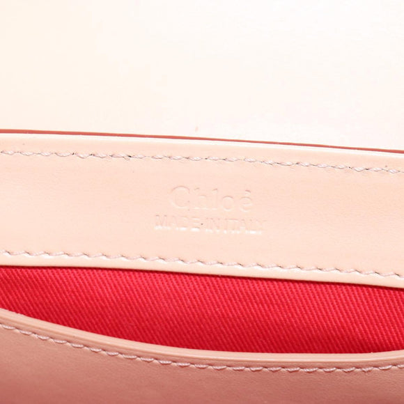 Chloe Hand Bag Leather 2way Red Gold Auth 213456M