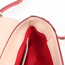 Chloe Hand Bag Leather 2way Red Gold Auth 213456M-26