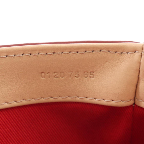 Chloe Hand Bag Leather 2way Red Gold Auth 213456M