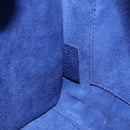 CELINE Luggage Nano Shopper Hand Bag Leather 2way Blue Gold Auth 213458A-28