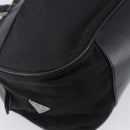PRADA Hand Bag Nylon Leather Black Silver Auth 213463A-13
