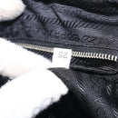 PRADA Hand Bag Nylon Leather Black Silver Auth 213463A-25