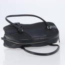PRADA Hand Bag Nylon Leather Black Silver Auth 213463A-6