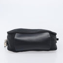PRADA Hand Bag Nylon Leather Black Silver Auth 213463A-9