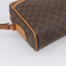 CELINE Macadam Canvas Shoulder Bag PVC Leather Brown Gold Auth 213471-13