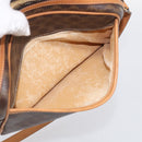 CELINE Macadam Canvas Shoulder Bag PVC Leather Brown Gold Auth 213471-20