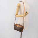 CELINE Macadam Canvas Shoulder Bag PVC Leather Brown Gold Auth 213471-21