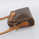 CELINE Macadam Canvas Shoulder Bag PVC Leather Brown Gold Auth 213471-4