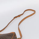 CELINE Macadam Canvas Shoulder Bag PVC Leather Brown Gold Auth 213471-8