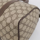 GUCCI GG Supreme Web Sherry Line Boston Bag PVC Beige Gold 39 02 007 Auth 213472-10