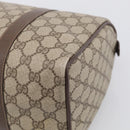 GUCCI GG Supreme Web Sherry Line Boston Bag PVC Beige Gold 39 02 007 Auth 213472-12