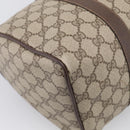 GUCCI GG Supreme Web Sherry Line Boston Bag PVC Beige Gold 39 02 007 Auth 213472-13