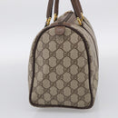 GUCCI GG Supreme Web Sherry Line Boston Bag PVC Beige Gold 39 02 007 Auth 213472-5