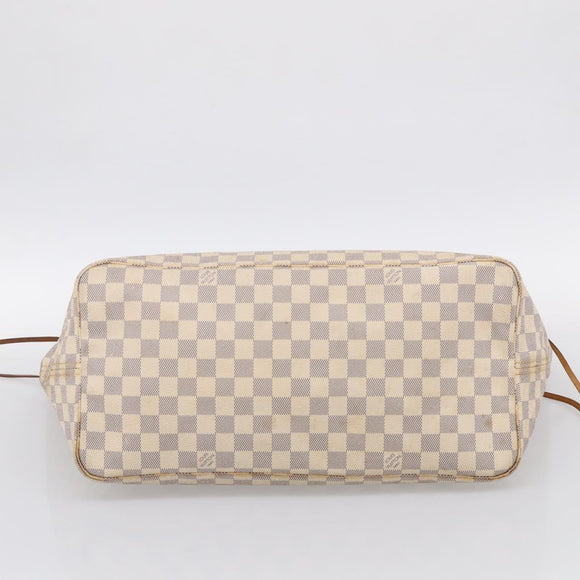 LOUIS VUITTON Damier Azur Neverfull GM Tote Bag N41360 LV Auth 213479