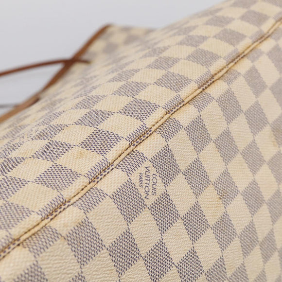 LOUIS VUITTON Damier Azur Neverfull GM Tote Bag N41360 LV Auth 213479