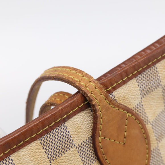 LOUIS VUITTON Damier Azur Neverfull GM Tote Bag N41360 LV Auth 213479