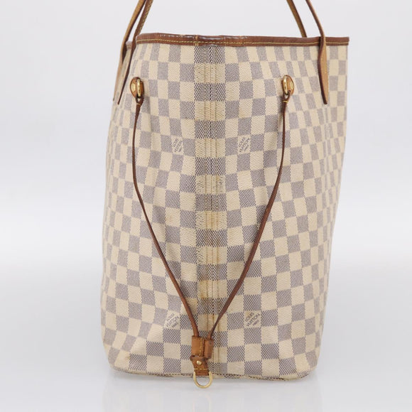 LOUIS VUITTON Damier Azur Neverfull GM Tote Bag N41360 LV Auth 213479