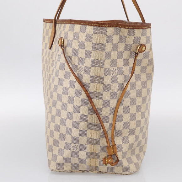 LOUIS VUITTON Damier Azur Neverfull GM Tote Bag N41360 LV Auth 213479