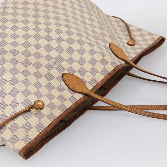 LOUIS VUITTON Damier Azur Neverfull GM Tote Bag N41360 LV Auth 213479