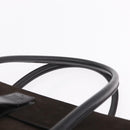 GUCCI Hand Bag Suede Dark Brown Silver 000 0845 Auth 213482-8
