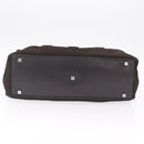 GUCCI Hand Bag Suede Dark Brown Silver 000 0845 Auth 213482-9