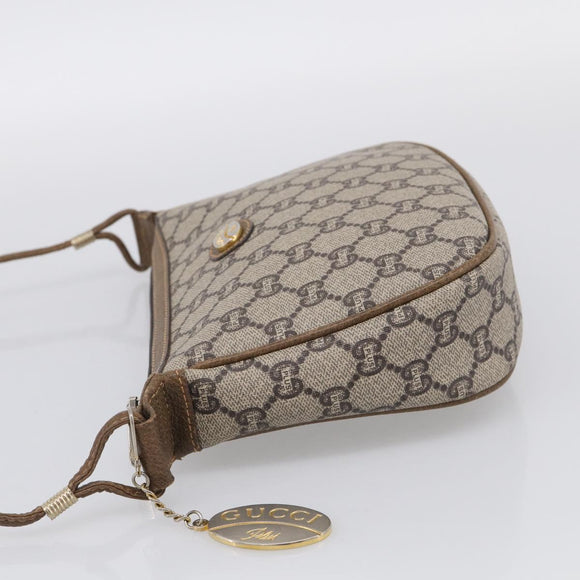 GUCCI GG Plus Supreme Shoulder Bag PVC 2 Set Beige Auth 213487