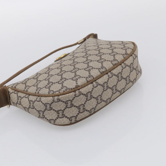 GUCCI GG Plus Supreme Shoulder Bag PVC 2 Set Beige Auth 213487