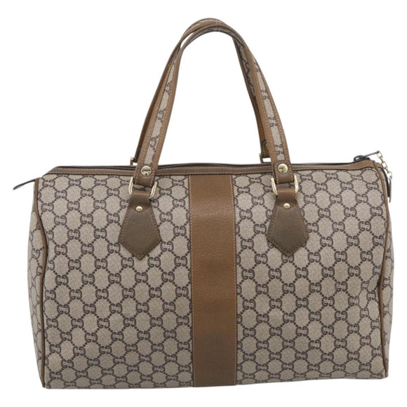 GUCCI GG Plus Supreme Shoulder Bag PVC 2 Set Beige Auth 213487